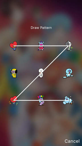 BTS BT21 FanART Image Security Pattern AppLock screenshot 3