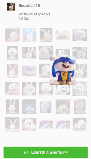 Snowball Rabbit Animated stickers for Whatsapp screenshot 2