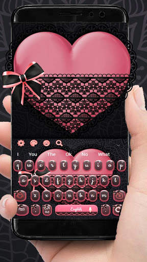 Black Lace Heart Theme screenshot 1
