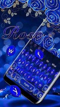 Luxury Rose Blue Keyboard screenshot 2