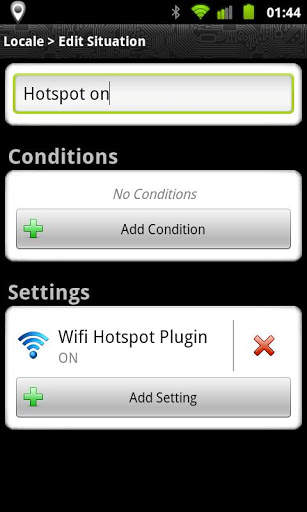 Locale Wifi Hotspot Plug-in screenshot 1