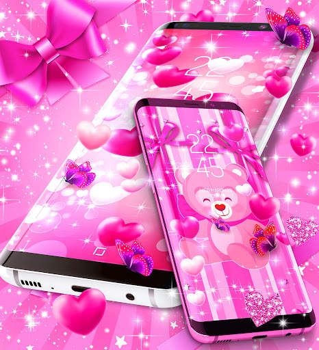 Lovely pink live wallpaper screenshot 3