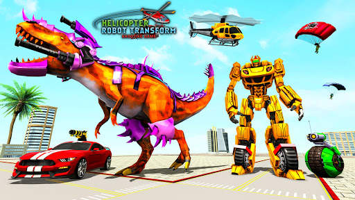Dino Robot Car Transform Game screenshot 1