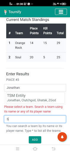 eSports tournament manager - Free - Tournify.in screenshot 5