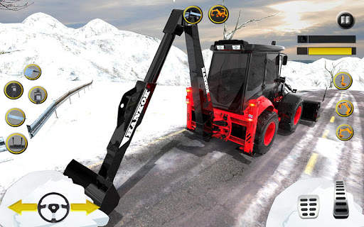 Clean Road 3D Snow Heavy Excavator Crane Rescue screenshot 12