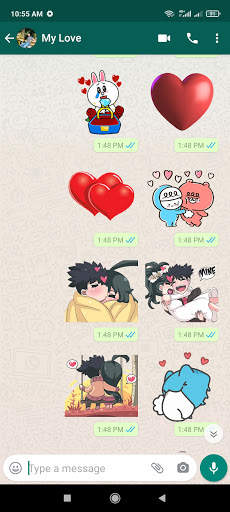 ملصقات واتس اب حب متحركة 2021 💕 WaStickerApps 4 تصوير الشاشة