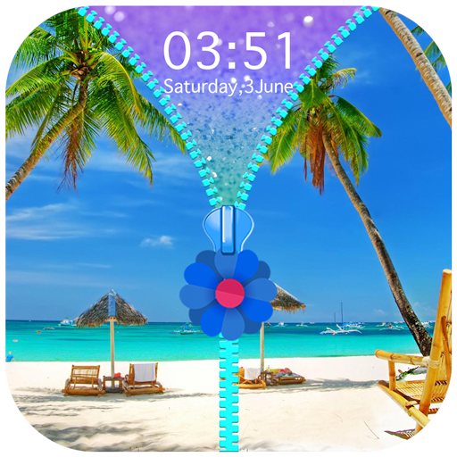Beach Zipper Lock Screen आइकन
