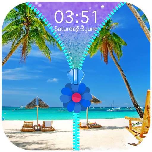 Beach Zipper Lock Screen 1.0