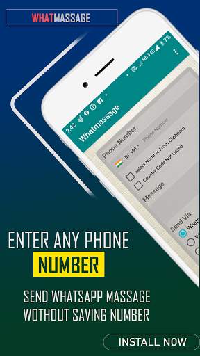 Whatmassage - chat WhatsApp without saving number screenshot 1