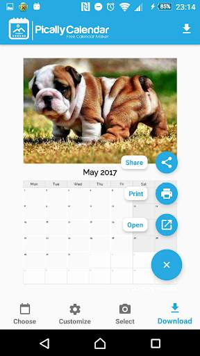 Pically – Free Calendar Maker 3 تصوير الشاشة