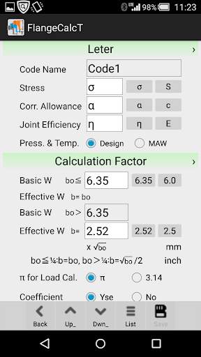 Flange Calculation WT screenshot 5