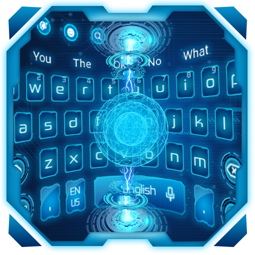 High Tech Neon Keyboard Theme icon
