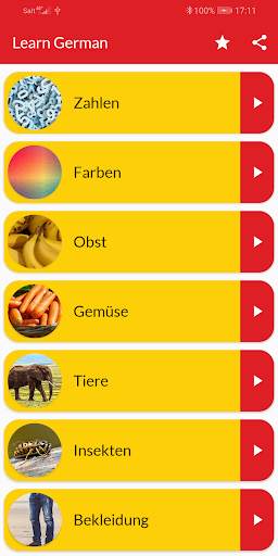 Learn German vocabulary free screenshot 1