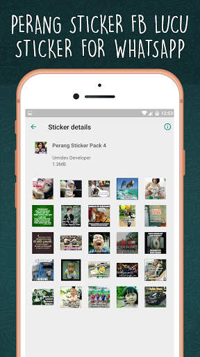 Perang sticker lucu Ngakak FB For WAStickerApps screenshot 5