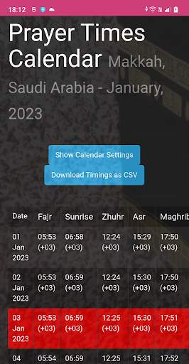 Islamic Hijri Calendar 2023 screenshot 2