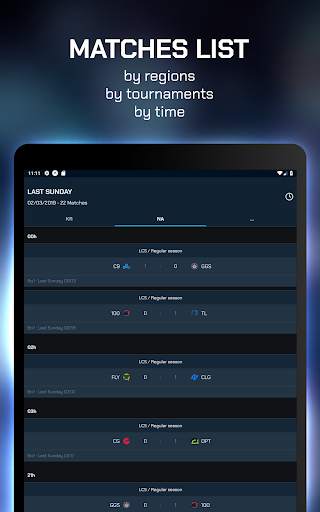 ParaScore - LoL Schedule, Scores, Standings, Stats 4 تصوير الشاشة