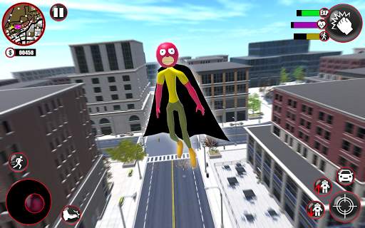 Flying Stickman Rope Hero - Crime City Rope Hero स्क्रीनशॉट 9