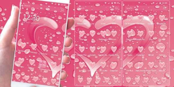 Pink love dew theme waterdrop screenshot 3
