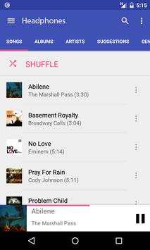 Headphones Music Player Beta screenshot 1
