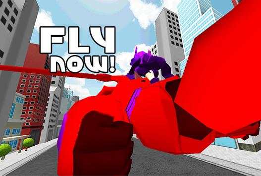 3D Big Robot Fly Surfers Dash скриншот 1