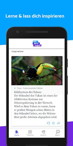 My Daily Input - Deine App für neues Wissen screenshot 3