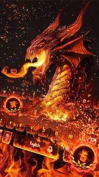 Red Fire Dragon Keyboard Theme screenshot 2