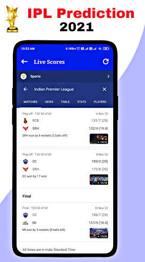 IPL Prediction 2021 : Live, Schedule, Point table screenshot 6