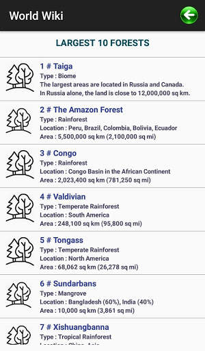 World Wiki - Largest, Smallest, Longest, Highest screenshot 8