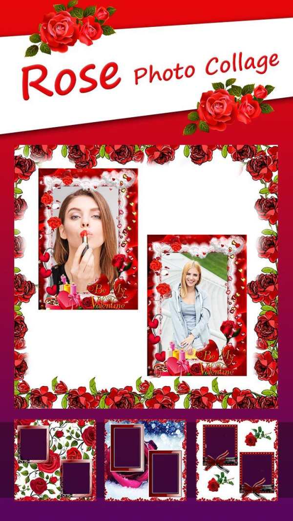 Red Rose Photo Collage Frames screenshot 2