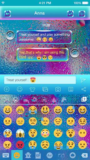 Rainy Glass Keyboard Theme screenshot 1