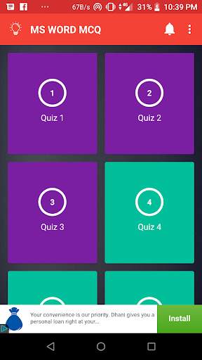 MS WORD MCQ & QUIZ screenshot 1