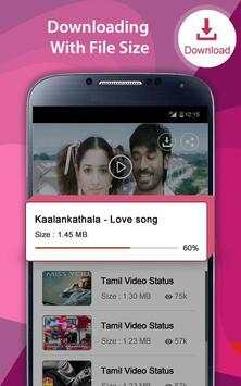 Tamil Video Status - Tamil Lyrical Video Song screenshot 5