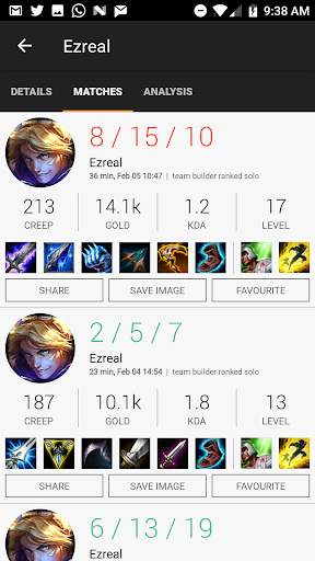 Matches for League of Legends screenshot 6