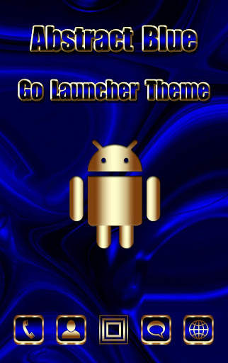 Abstract Blue Go Launcher theme screenshot 1