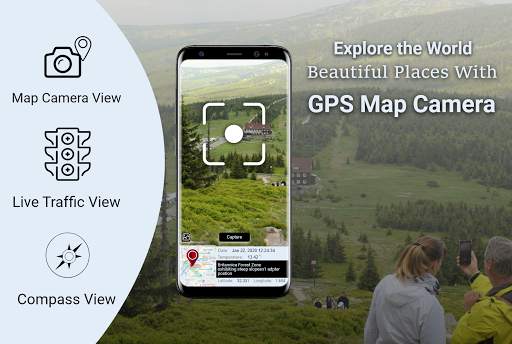 Live GPS Map Camera Geotagging location with Photo screenshot 1
