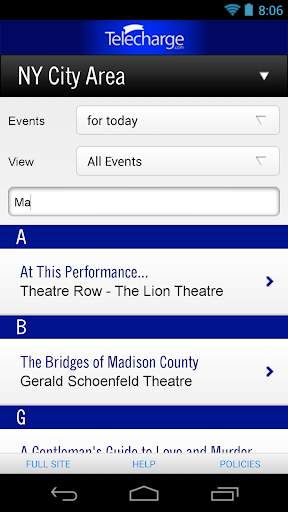 Telecharge Broadway Tickets screenshot 3