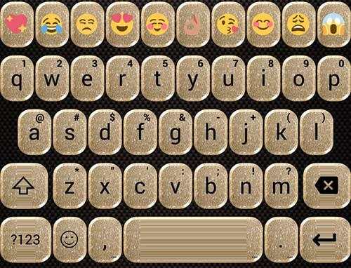 Glitter Gold Emoji Keyboard screenshot 4