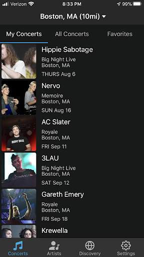 My Spotify Artists screenshot 1