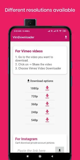 VimmVideo - Video downloder for Vimeo Videos скриншот 2