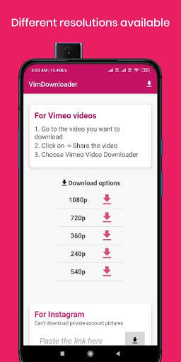 VimmVideo - Video downloder for Vimeo Videos screenshot 2