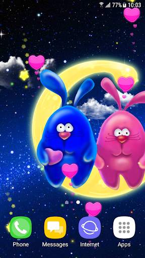 Bunnies Romantic Live Wallpaper screenshot 3