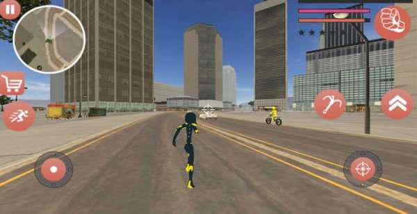 Black Superhero Iron Stickman Rope Hero Mafia screenshot 3