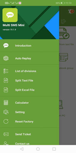 Bulk sms sender mini ( Excel, Text, Contact ) स्क्रीनशॉट 2