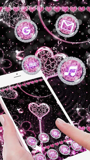 Pink Black Launcher Theme Live HD Wallpapers screenshot 3