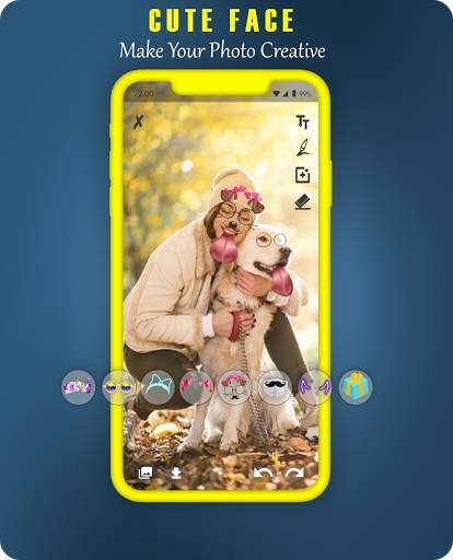 Camera Face Selfi Crown-Stickers Snapchat Editor screenshot 2