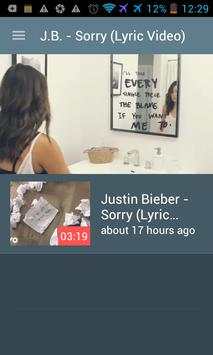 Justin Bieber Video Songs lyrics App FREE screenshot 5