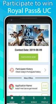 win Royal Pass & UC for PUBG screenshot 2