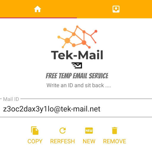 Real Free Temp Mail Tek-Mail No ADS! screenshot 1