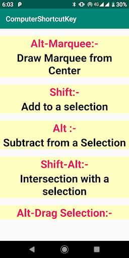 Computer Shortcut Key - Keyboard Shortcut Offline скриншот 5