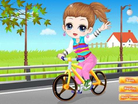 The little girl learn bicycle screenshot 7
